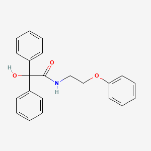 molecular formula C22H21NO3 B5120841 2-hydroxy-N-(2-phenoxyethyl)-2,2-diphenylacetamide 