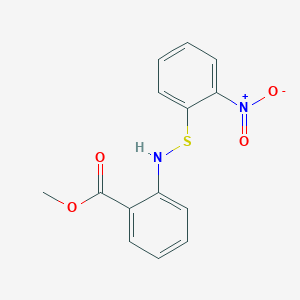 molecular formula C14H12N2O4S B5120855 methyl 2-{[(2-nitrophenyl)thio]amino}benzoate 