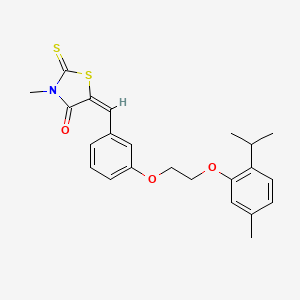 molecular formula C23H25NO3S2 B5120860 5-{3-[2-(2-isopropyl-5-methylphenoxy)ethoxy]benzylidene}-3-methyl-2-thioxo-1,3-thiazolidin-4-one 