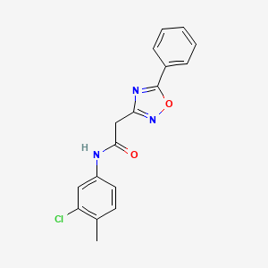 molecular formula C17H14ClN3O2 B5120930 N-(3-chloro-4-methylphenyl)-2-(5-phenyl-1,2,4-oxadiazol-3-yl)acetamide 