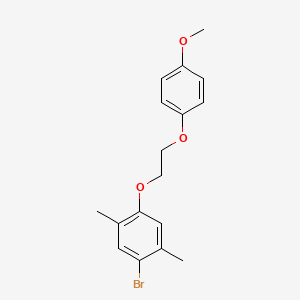 molecular formula C17H19BrO3 B5120959 1-bromo-4-[2-(4-methoxyphenoxy)ethoxy]-2,5-dimethylbenzene 