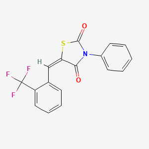molecular formula C17H10F3NO2S B5120967 3-phenyl-5-[2-(trifluoromethyl)benzylidene]-1,3-thiazolidine-2,4-dione 