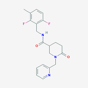 molecular formula C20H21F2N3O2 B5120975 N-(2,6-difluoro-3-methylbenzyl)-6-oxo-1-(2-pyridinylmethyl)-3-piperidinecarboxamide 