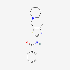 molecular formula C17H21N3OS B5120989 N-[4-methyl-5-(1-piperidinylmethyl)-1,3-thiazol-2-yl]benzamide 