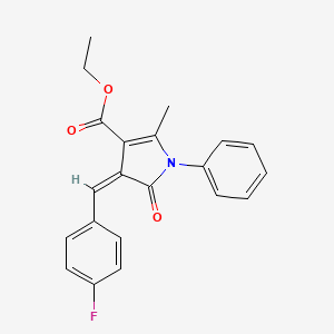 molecular formula C21H18FNO3 B5121027 ethyl 4-(4-fluorobenzylidene)-2-methyl-5-oxo-1-phenyl-4,5-dihydro-1H-pyrrole-3-carboxylate 