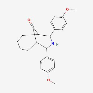 molecular formula C23H27NO3 B5121033 7,9-bis(4-methoxyphenyl)-8-azabicyclo[4.3.1]decan-10-one 