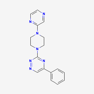 molecular formula C17H17N7 B5121039 5-phenyl-3-[4-(2-pyrazinyl)-1-piperazinyl]-1,2,4-triazine 