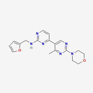 molecular formula C18H20N6O2 B5121045 N-(2-furylmethyl)-4'-methyl-2'-(4-morpholinyl)-4,5'-bipyrimidin-2-amine 