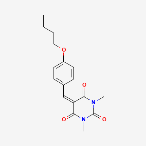 molecular formula C17H20N2O4 B5121051 5-(4-butoxybenzylidene)-1,3-dimethyl-2,4,6(1H,3H,5H)-pyrimidinetrione 