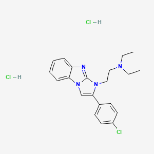 molecular formula C21H25Cl3N4 B5121055 {2-[2-(4-chlorophenyl)-1H-imidazo[1,2-a]benzimidazol-1-yl]ethyl}diethylamine dihydrochloride CAS No. 471260-13-6
