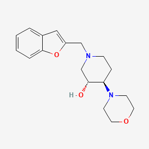 (3R*,4R*)-1-(1-benzofuran-2-ylmethyl)-4-(4-morpholinyl)-3-piperidinol