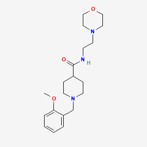 1-(2-methoxybenzyl)-N-[2-(4-morpholinyl)ethyl]-4-piperidinecarboxamide