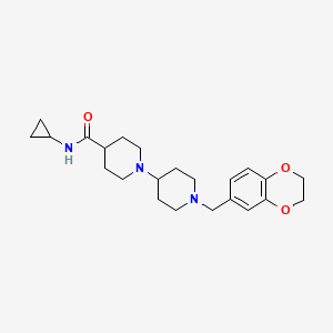molecular formula C23H33N3O3 B5121092 N-cyclopropyl-1'-(2,3-dihydro-1,4-benzodioxin-6-ylmethyl)-1,4'-bipiperidine-4-carboxamide 