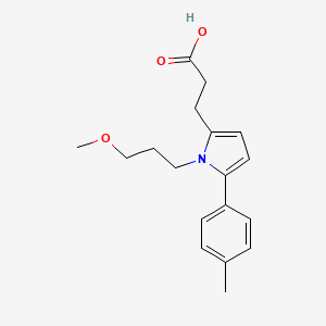 molecular formula C18H23NO3 B5121109 3-[1-(3-methoxypropyl)-5-(4-methylphenyl)-1H-pyrrol-2-yl]propanoic acid 