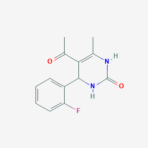 molecular formula C13H13FN2O2 B5121136 5-acetyl-4-(2-fluorophenyl)-6-methyl-3,4-dihydro-2(1H)-pyrimidinone 