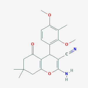 molecular formula C21H24N2O4 B5121147 2-amino-4-(2,4-dimethoxy-3-methylphenyl)-7,7-dimethyl-5-oxo-5,6,7,8-tetrahydro-4H-chromene-3-carbonitrile 