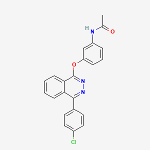 molecular formula C22H16ClN3O2 B5121155 N-(3-{[4-(4-chlorophenyl)-1-phthalazinyl]oxy}phenyl)acetamide 