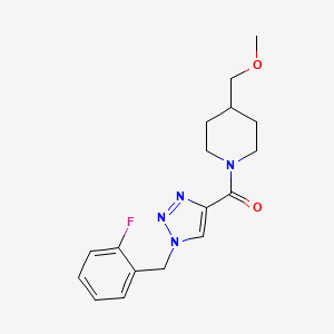 molecular formula C17H21FN4O2 B5121163 1-{[1-(2-fluorobenzyl)-1H-1,2,3-triazol-4-yl]carbonyl}-4-(methoxymethyl)piperidine 