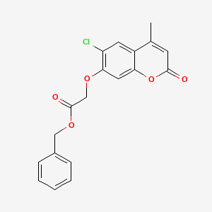 molecular formula C19H15ClO5 B5121179 benzyl [(6-chloro-4-methyl-2-oxo-2H-chromen-7-yl)oxy]acetate 