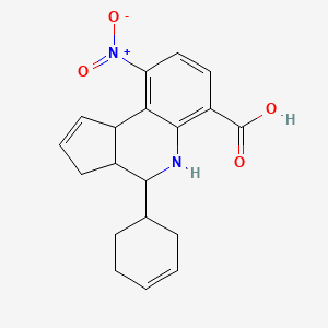 molecular formula C19H20N2O4 B5121184 4-(3-cyclohexen-1-yl)-9-nitro-3a,4,5,9b-tetrahydro-3H-cyclopenta[c]quinoline-6-carboxylic acid 