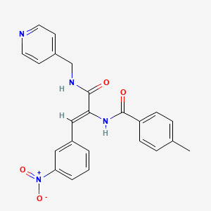 molecular formula C23H20N4O4 B5121200 4-methyl-N-(2-(3-nitrophenyl)-1-{[(4-pyridinylmethyl)amino]carbonyl}vinyl)benzamide 