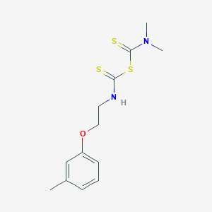 molecular formula C13H18N2OS3 B5121213 N,N-dimethyl-N'-[2-(3-methylphenoxy)ethyl]dicarbonotrithioic diamide 