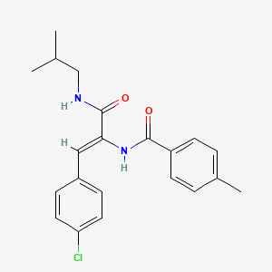 molecular formula C21H23ClN2O2 B5121220 N-{2-(4-chlorophenyl)-1-[(isobutylamino)carbonyl]vinyl}-4-methylbenzamide 
