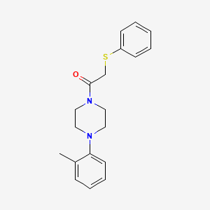 molecular formula C19H22N2OS B5121229 1-(2-methylphenyl)-4-[(phenylthio)acetyl]piperazine 