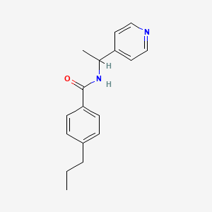 4-propyl-N-[1-(4-pyridinyl)ethyl]benzamide