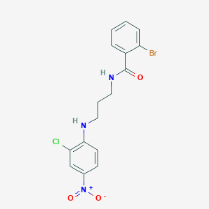 molecular formula C16H15BrClN3O3 B5121256 2-bromo-N-{3-[(2-chloro-4-nitrophenyl)amino]propyl}benzamide 