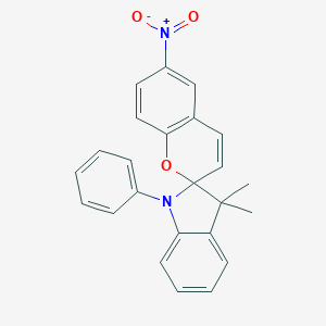 molecular formula C24H20N2O3 B512127 3',3'-dimethyl-6-nitro-1'-phenylspiro[2H-chromene-2,2'-indoline] CAS No. 14538-13-7