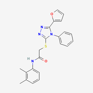 molecular formula C22H20N4O2S B5121280 N-(2,3-dimethylphenyl)-2-{[5-(2-furyl)-4-phenyl-4H-1,2,4-triazol-3-yl]thio}acetamide 