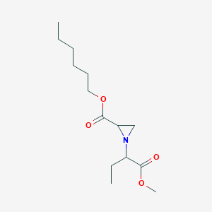 hexyl 1-[1-(methoxycarbonyl)propyl]-2-aziridinecarboxylate
