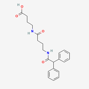 molecular formula C22H26N2O4 B5121306 4-({4-[(diphenylacetyl)amino]butanoyl}amino)butanoic acid 