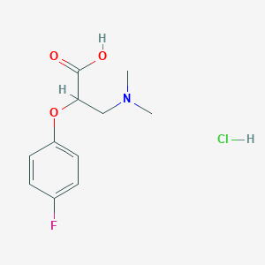 molecular formula C11H15ClFNO3 B5121310 3-(dimethylamino)-2-(4-fluorophenoxy)propanoic acid hydrochloride 