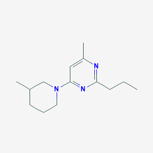 molecular formula C14H23N3 B5121327 4-methyl-6-(3-methyl-1-piperidinyl)-2-propylpyrimidine 