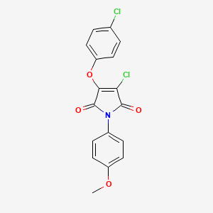 molecular formula C17H11Cl2NO4 B5121335 3-chloro-4-(4-chlorophenoxy)-1-(4-methoxyphenyl)-1H-pyrrole-2,5-dione 