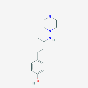 molecular formula C15H25N3O B5121346 4-{3-[(4-methyl-1-piperazinyl)amino]butyl}phenol 