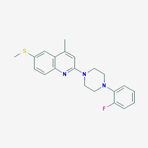 molecular formula C21H22FN3S B5121354 2-[4-(2-fluorophenyl)-1-piperazinyl]-4-methyl-6-(methylthio)quinoline 