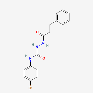 N-(4-bromophenyl)-2-(3-phenylpropanoyl)hydrazinecarboxamide