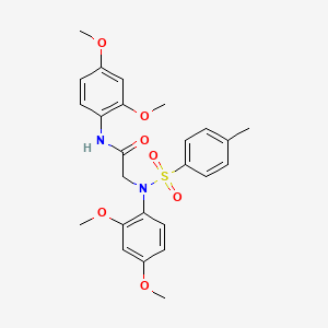 molecular formula C25H28N2O7S B5121368 N~1~,N~2~-bis(2,4-dimethoxyphenyl)-N~2~-[(4-methylphenyl)sulfonyl]glycinamide 