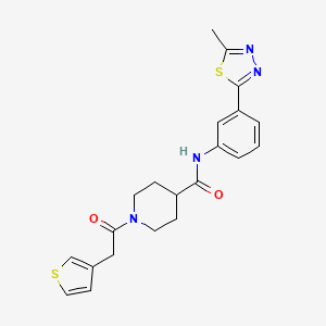 molecular formula C21H22N4O2S2 B5121376 N-[3-(5-methyl-1,3,4-thiadiazol-2-yl)phenyl]-1-(3-thienylacetyl)-4-piperidinecarboxamide 