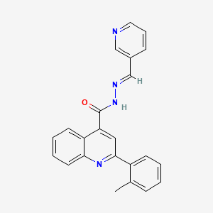 molecular formula C23H18N4O B5121397 2-(2-methylphenyl)-N'-(3-pyridinylmethylene)-4-quinolinecarbohydrazide 