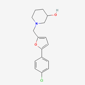 molecular formula C16H18ClNO2 B5121398 1-{[5-(4-chlorophenyl)-2-furyl]methyl}-3-piperidinol 