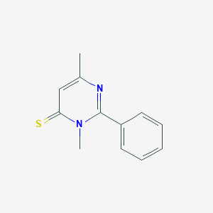 molecular formula C12H12N2S B051214 3,6-Dimethyl-2-phenylpyrimidine-4(3H)-thione CAS No. 114197-32-9