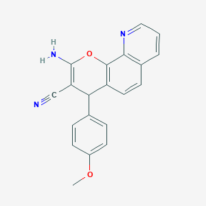 2-amino-4-(4-methoxyphenyl)-4H-pyrano[3,2-h]quinoline-3-carbonitrile