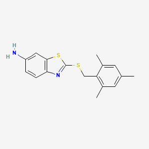 molecular formula C17H18N2S2 B5121434 2-[(mesitylmethyl)thio]-1,3-benzothiazol-6-amine 