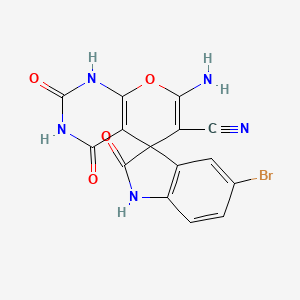 molecular formula C15H8BrN5O4 B5121449 7'-amino-5-bromo-2,2',4'-trioxo-1,1',2,2',3',4'-hexahydrospiro[indole-3,5'-pyrano[2,3-d]pyrimidine]-6'-carbonitrile 