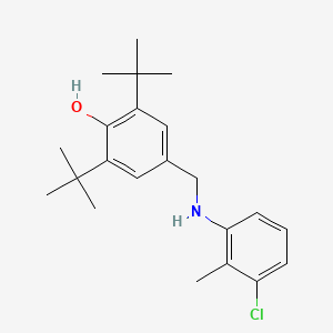 molecular formula C22H30ClNO B5121457 2,6-di-tert-butyl-4-{[(3-chloro-2-methylphenyl)amino]methyl}phenol 