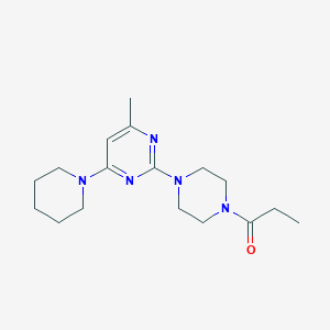 molecular formula C17H27N5O B5121461 4-methyl-6-(1-piperidinyl)-2-(4-propionyl-1-piperazinyl)pyrimidine 